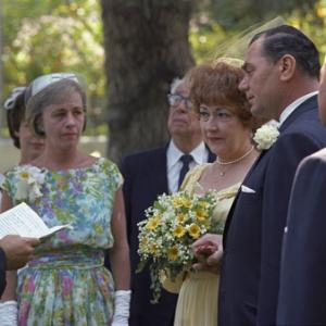 Ernest Borgnine and Ethel Merman on their wedding day
