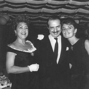 Ethel Merman with David Merrick and Anna Maria Alberghetti for Carnival