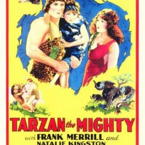 Natalie Kingston Frank Merrill and Bobby Nelson in Tarzan the Mighty 1928