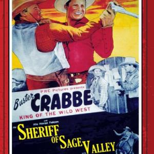 Buster Crabbe John Merton and Al St John in Sheriff of Sage Valley 1942