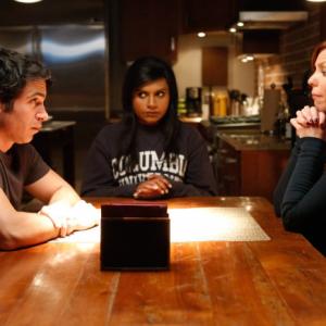 Still of Chris Messina, Mindy Kaling and Sarah Burns in The Mindy Project (2012)