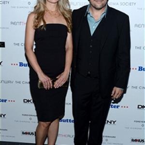 Mateo Messina and his wife at The Weinstein Company's New York premiere of Butter.