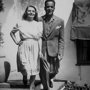 Humphrey Bogart and his third wife Mayo Methot at home circa 1944