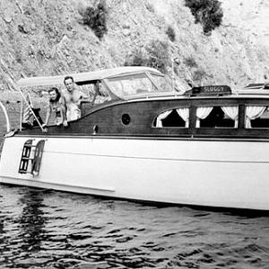 Humphrey Bogart and his third wife Mayo Methot on his boat Sluggy 1942 Warner Bros