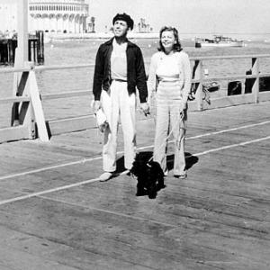 Humphrey Bogart and his third wife Mayo Methot in Avalon Catalina Island circa 1941