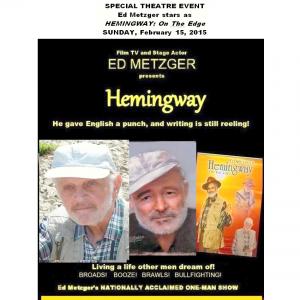 ED METZGER poster for HEMINGWAY oneman show