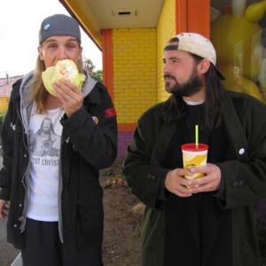 Still of Kevin Smith and Jason Mewes in Clerks II (2006)
