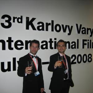 Matthiew Klinck and Thomas Michael at the Karlovy Vary Intl Film Festival
