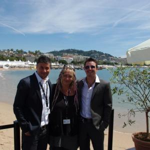David Michaels, Jennifer Lynch, and Eric Wilkinson at the American Pavilion in Cannes 2012.