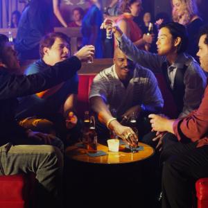 Teddy Lane Jr., Joel Michaely, Alex Solowitz, Josh Gad and Aaron Yoo in She Wants Me (2012)