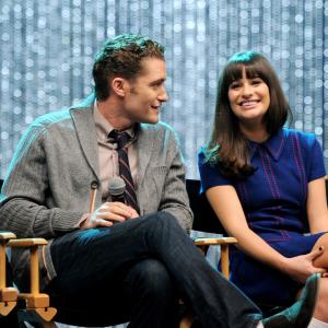 Lea Michele and Matthew Morrison at event of Glee 2009