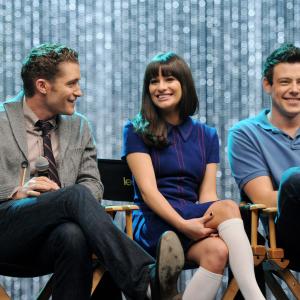 Lea Michele Matthew Morrison and Cory Monteith at event of Glee 2009