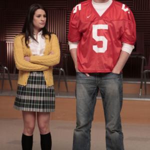 Still of Lea Michele and Cory Monteith in Glee 2009