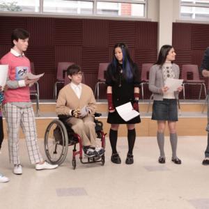Still of Lea Michele Cory Monteith Kevin McHale Chris Colfer Jenna Ushkowitz and Amber Riley in Glee 2009