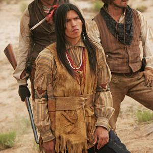 Still of Steve Zahn, David Midthunder and Karl Urban in Comanche Moon (2008)
