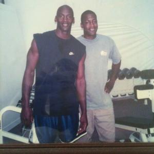MJ & The Commissioner, at The Jordan during the filming of Space Jams.
