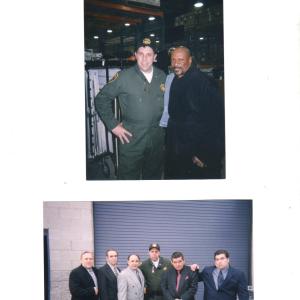 Actors George D. Miklos and Ving Rhames on the set of UNDISPUTED. 2001. Actor George D. Miklos and the mob guys from the film..