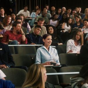 Even in class, First Daughter Samantha Mackenzie (Katie Holmes) is surrounded by Secret Service (Dwayne Adway, left and Michael Milhoan).