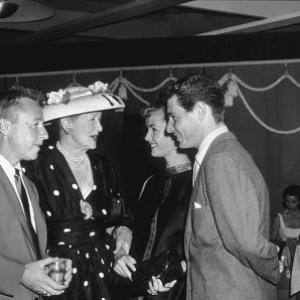 Ciro's Nightclub George Gobel, Hedda Hopper, Debbie Reynolds, Eddie Fisher c. 1955