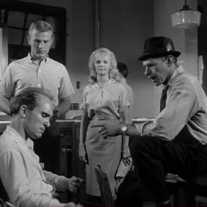 Still of Robert Duvall, Mike Kellin, Diana Millay and Martin Milner in Route 66 (1960)