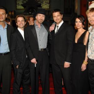 Gerard Butler, Lena Headey, Frank Miller, Rodrigo Santoro, Zack Snyder and David Wenham at event of 300 (2006)