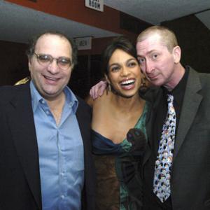 Rosario Dawson Frank Miller and Bob Weinstein at event of Nuodemiu miestas 2005