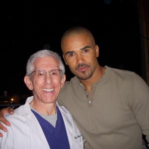 On set with Shemar Moore of the pilot spin-off 