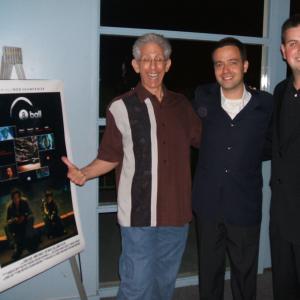 At the premier screening of 8 Ball with director Inon Shampanier center and producer Ryan Radefeld right