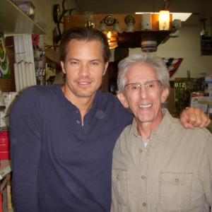 On the set of Justified with Timothy Olyphant in the episode titled Hole In The Wall and Directed by Michael Dinner
