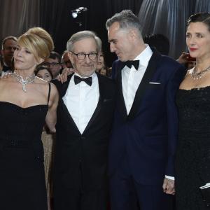 Steven Spielberg, Daniel Day-Lewis, Kate Capshaw, Rebecca Miller
