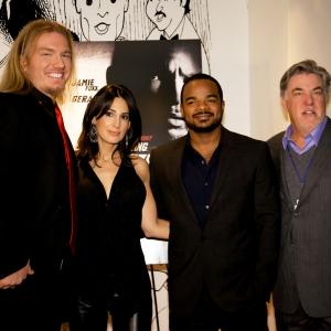 F. Gary Gray, Bruce McGill, Reno Laquintano, and Brooke Stacy Mills at the Philadelphia premier of Law Abiding Citizen