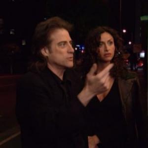Still of Richard Lewis and Sofia Milos in Curb Your Enthusiasm 1999