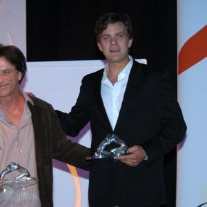 Joshua Jackson Brad Mirman at the Golden Graal Awards in Rome