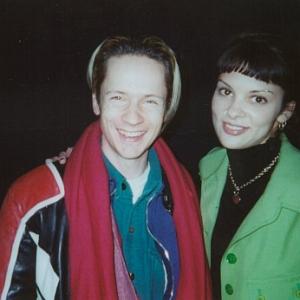 Roxanne Day with John Cameron Mitchell at the premiere of The Fluffer - Berlin Film Festival 2001