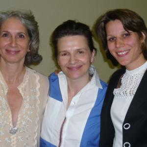 Shelley Mitchell with Juliette Binoche and Andrea Mallasz