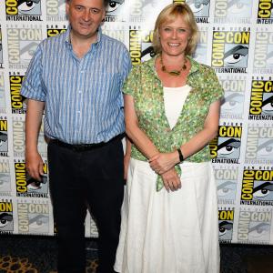 Steven Moffat and Sue Vertue at event of Serlokas (2010)