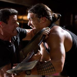 Still of Sylvester Stallone and Jason Momoa in Bullet to the Head 2012