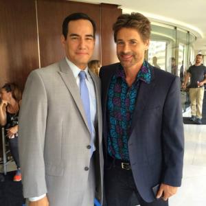 On the Beautiful And Twisted set with Rob Lowe