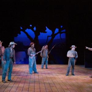 Of Mice and Men directed by Paul Lazarus at the Pasadena Playhouse the official State Theatre of California with Gino Montesinos Josh Clark David Noroa and Zeus Mendoza httpwwwvarietycomreviewVE1117937088?refCatId33