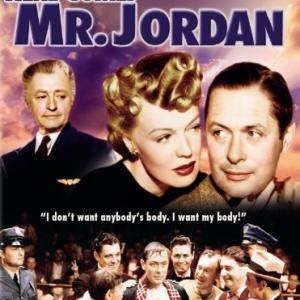 Claude Rains Rita Johnson and Robert Montgomery in Here Comes Mr Jordan 1941