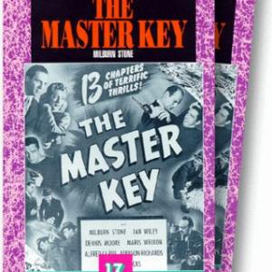 Lash La Rue Dennis Moore and Jan Wiley in The Master Key 1945