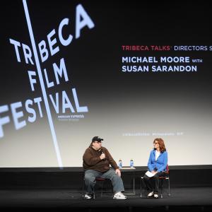 Susan Sarandon and Michael Moore