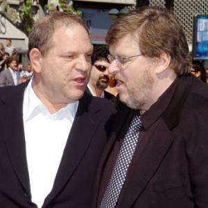 Harvey Weinstein and Michael Moore at event of Fahrenheit 9/11 (2004)