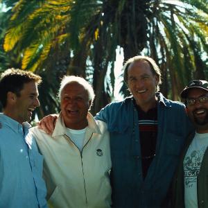 Darren Moorman, Robert Loggia, Craig T. Nelson and Cleve Nettles on the set of All Over Again