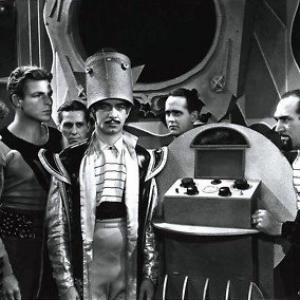 Still of Buster Crabbe, William Gould, Jackie Moran and Anthony Warde in Buck Rogers (1939)