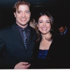 Carmen More with Brendan Fraser at the Blast From The Past premiere in New York
