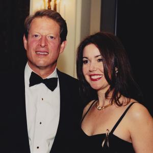 Carmen More with Vice President Al Gore at the National Hispanic Foundation of the Arts Gala in Washington DC
