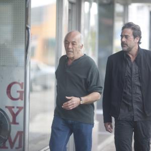 Still of Mark Margolis and Jeffrey Dean Morgan in The Courier (2012)