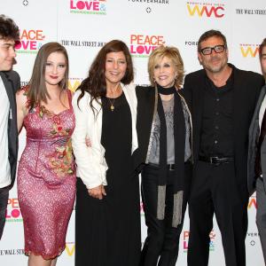 Jane Fonda Catherine Keener Jeffrey Dean Morgan Nat Wolff Chace Crawford and Marissa ODonnell at event of Peace Love amp Misunderstanding 2011