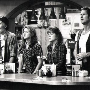 CBS sitcom MUDDLING THROUGH with Hal Landon Jr Jennifer Aniston and Stephanie Hodge